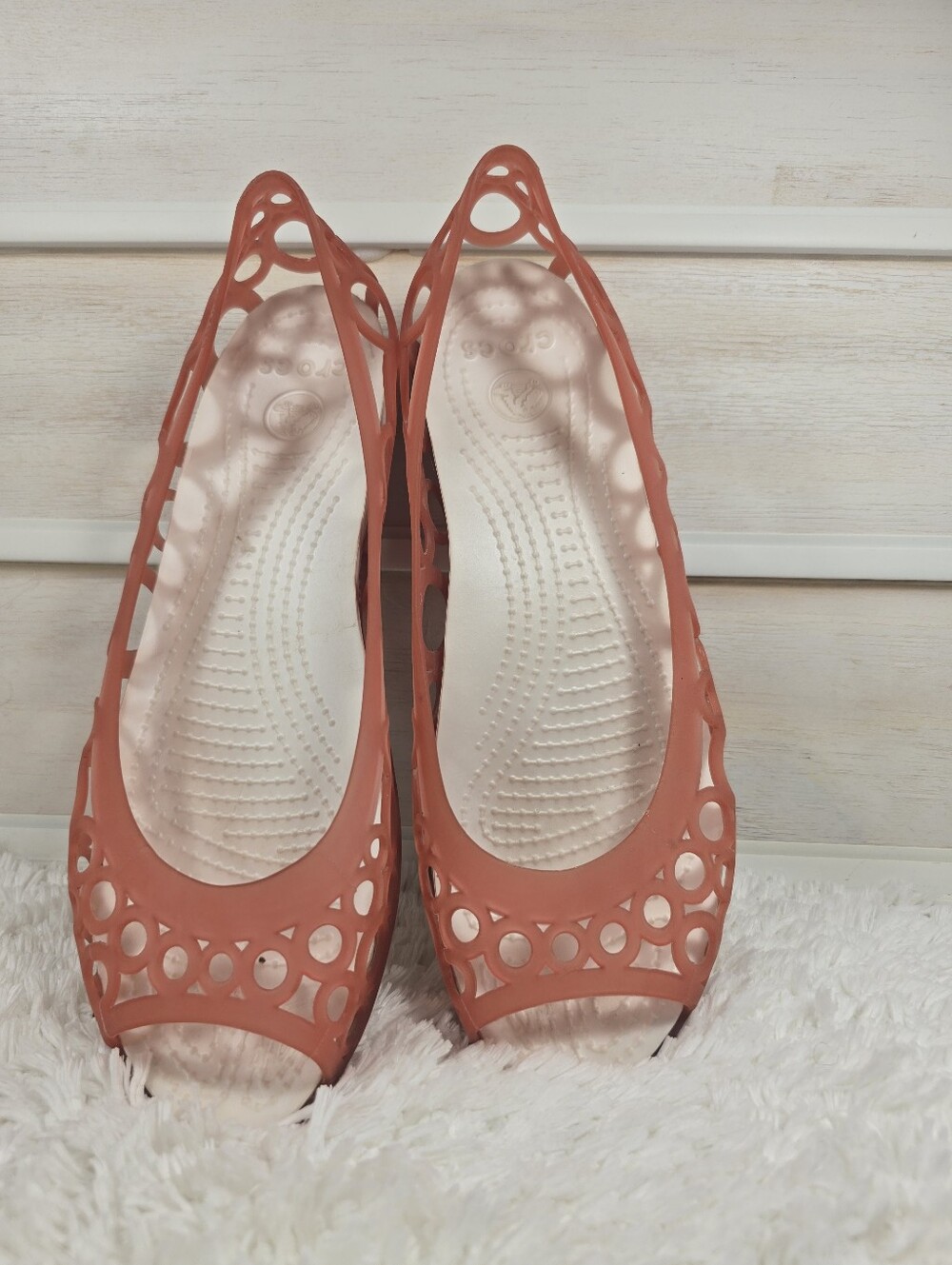 CROCS Women's Circular Cutout Flats in Terracotta - Picture 3 of 8